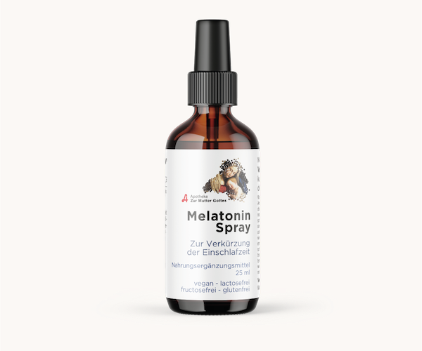 Apo Produkt Melatonin Spray mit Hintergrund klein